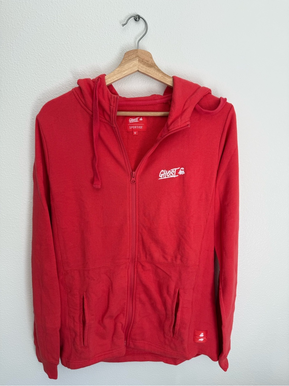Ghost Lifestyle Red Zip-Up Hoodie Jacket